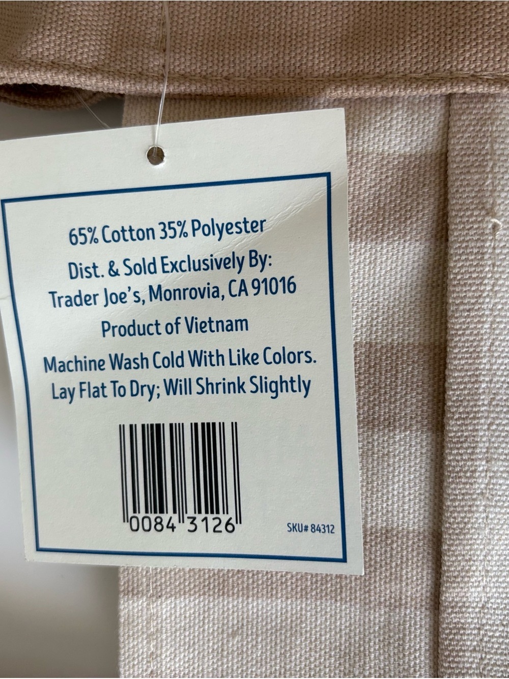 NWT Trader Joe’s Striped Mini Canvas Tote Bag Bundle | Beige & Mint Green | 2 - Picture 3 of 5